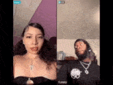 a man and a woman are on a video call and the man is wearing headphones