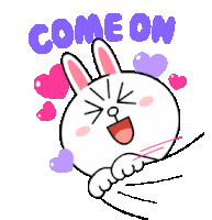 Cony And Brown Love Sticker - Cony And Brown Love Come On Stickers