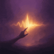an advertisement for bump fm shows a hand pointing to a heartbeat