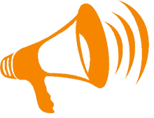 megaphone loud orange announcement please quiet please