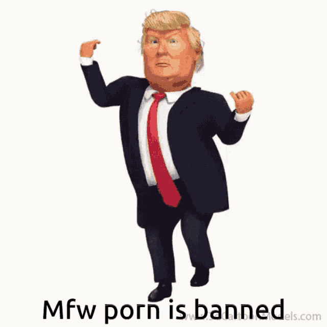 Banned Cartoon Porn - Ban Porn Banned GIF - Ban Porn Banned Trump Dancing - Discover & Share GIFs