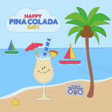 Pina Colada National Pina Colada Day GIF - Pina Colada National Pina Colada Day Drinks Alcohol GIFs