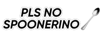 a logo that says pls no spoonerino with a spoon in the corner