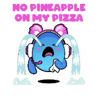 No Pineapple On Pizza Pizza Sticker Sticker