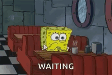 Waiting Spongebob GIF - Waiting Spongebob Lonely GIFs