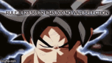 War Selection Goku Rules GIF - War Selection Goku Rules Goku GIFs