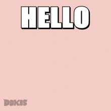 a cartoon character with horns and the word hello written on it