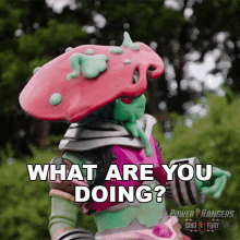 What Are You Doing Mucus GIF - What Are You Doing Mucus Power Rangers Dino Fury GIFs