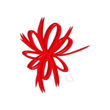 red ribbon flower flowers sticker