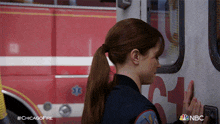 Startled Emma Jacobs GIF - Startled Emma Jacobs Chicago Fire GIFs