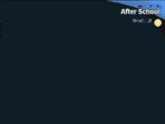 a screenshot of a video game that says after school next to two people