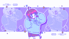 a drawing of a girl with a crown on her head and the word thank you on the bottom right