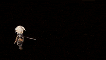 a giraffe is flying through the air in a video game while being thrown in the air .
