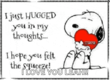 Snoopy Hug GIF