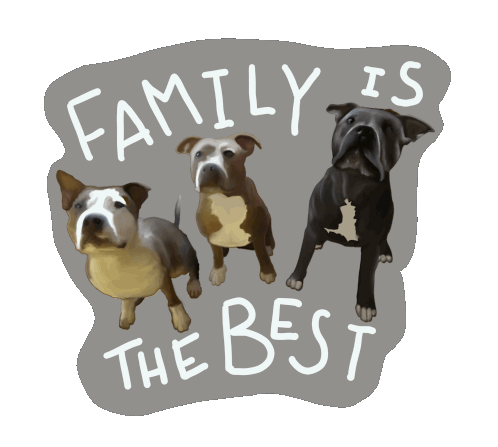 Amstaff Family Sticker - Amstaff Family Stickers