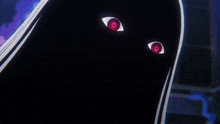 a close up of a person 's eyes with red circles in them