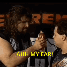 Mick Foley Wrestler GIF - Mick Foley Wrestler Ahh My Ear GIFs