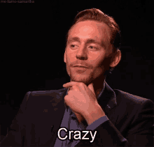 Tom Hiddleston Crazy GIF - Tom Hiddleston Crazy Insane GIFs