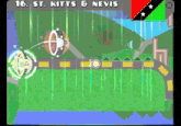 a computer screen shows a game called st kitts and nevis