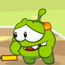 Delighted Om Nom GIF - Delighted Om Nom Om Nom And Cut The Rope GIFs
