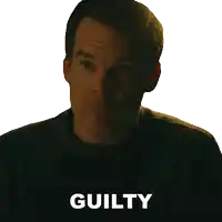 a man 's face is shown with the word guilty written below him