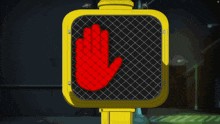 a yellow sign with a girl in a black circle