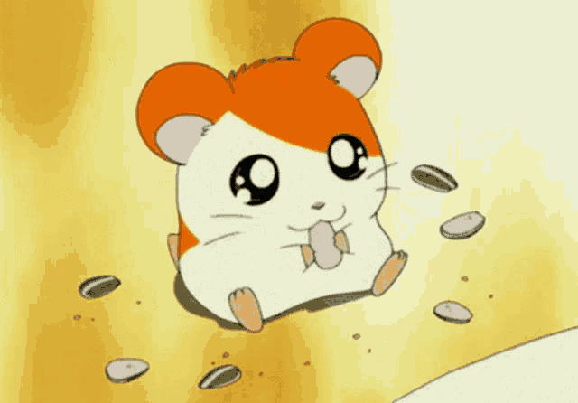 Hamtaro Eating Sunflower Seed