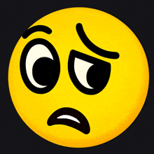a yellow smiley face with a black eye and a white eyebrow