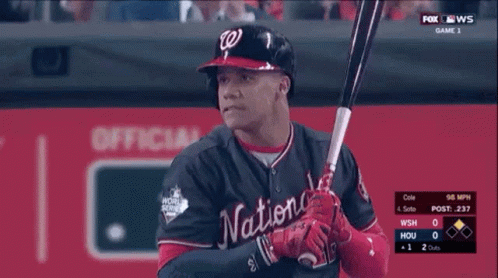 Juan-soto-takes-bat-to-first-base GIFs - Get the best GIF on GIPHY