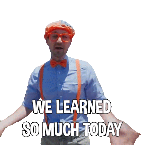 We Learned So Much Today Blippi Sticker - We Learned So Much Today Blippi Blippi Wonders Educational Cartoons For Kids Stickers