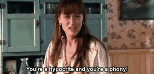 Hypocrite GIF - Hypocrite Phony Meryl Streep - Discover & Share GIFs