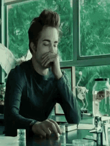 Breathing Robert Pattinson GIF