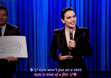 Kylo Wont Put On A Shirt Kylo Is Kind Of A Flirt Daisy Ridley Meme