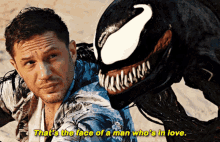 venom thats the face of a man whos in love venom let there be carnage eddie brock tom hardy