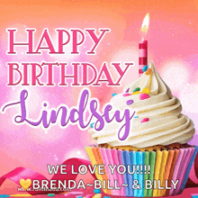 happy birthday happy birthday lindsey lindsey cupcake sprinkles
