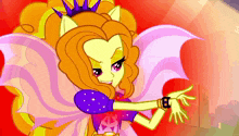 a cartoon character with a crown on her head