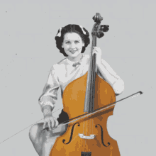Cello Cello Girl GIF - Cello Cello Girl Vintage Girl GIFs