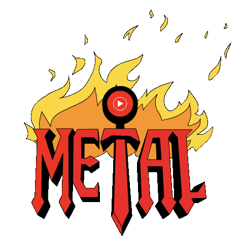 Metal メタル Sticker - Metal メタル ヘビメタ Stickers