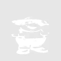 a black and white drawing of a person 's face with trees in the background