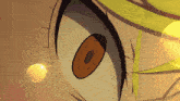 a close up of a person 's eye with a yellow circle in it