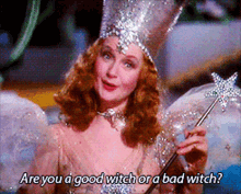 wizard of oz good witch bad witch are you glinda