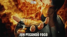 Jun Pegando GIF - Jun Pegando Fogo GIFs