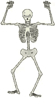 skeleton dancing dancing bones boo halloween