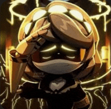 a cartoon character is wearing a mask and holding a knife in a video game .