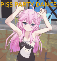 Piss Party Dance Nyan Pool GIF - Piss Party Dance Nyan Pool Catgirl Dance GIFs