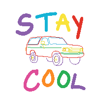 Stay Cool Car Sticker - Stay Cool Car Stickers