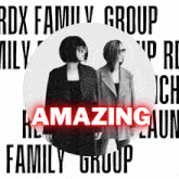 a poster for the rdx family group has two women on it