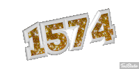 1574 Number Sticker - 1574 Number Stickers