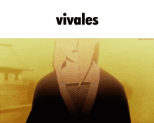 a drawing of a person with the word vivales above it