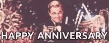 Leonardo Di Caprio Happy Anniversary GIF - Leonardo Di Caprio Happy Anniversary Cheers GIFs